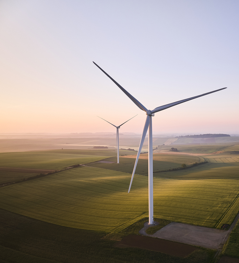 Wind turbines farm