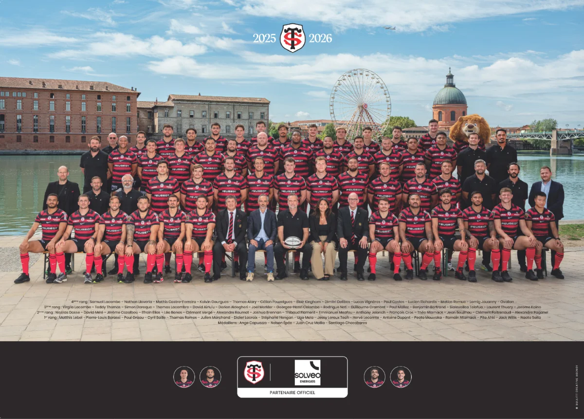Photo officielle du partenariat Solveo Energies x Stade Toulousain 2026